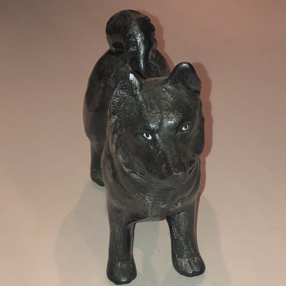 Vintage Black Decorative Dog Figurine Decor Accent